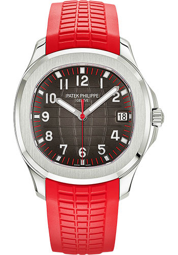 Patek Philippe Aquanaut Singapore 2019 Watch - 40mm Stainless Steel Case - Black Gray Dial - Red Composite Strap