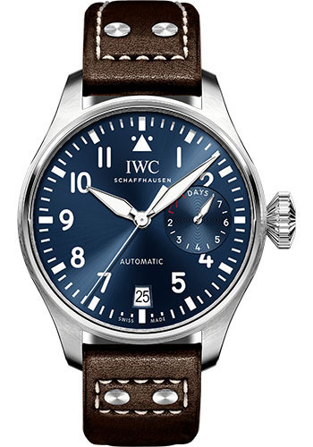 IWC Big Pilot's Watch Edition Le Petit Prince - 46.2 mm Stainless Steel Case - Blue Dial - Brown Calfskin Strap
