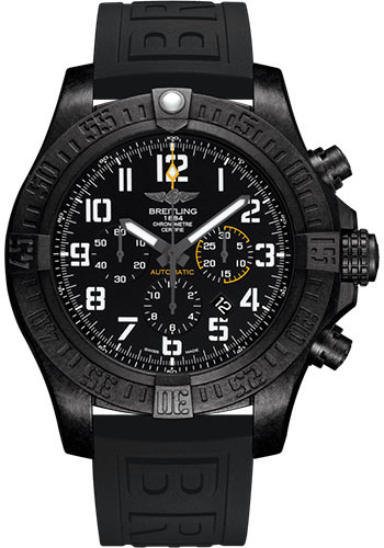 Breitling Avenger Hurricane 12h Watch - Breitlight - Volcano Black Dial - Black Diver Pro III Strap - Tang Buckle