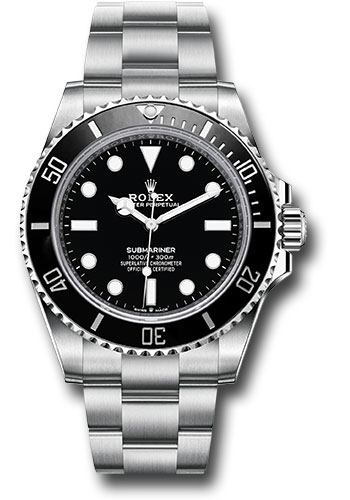 Rolex Steel Submariner Watch - Black Dial