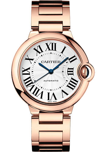Cartier Ballon Bleu de Cartier Watch - 36 mm Rose Gold Case - Silvered Dial - Interchangeable Bracelet