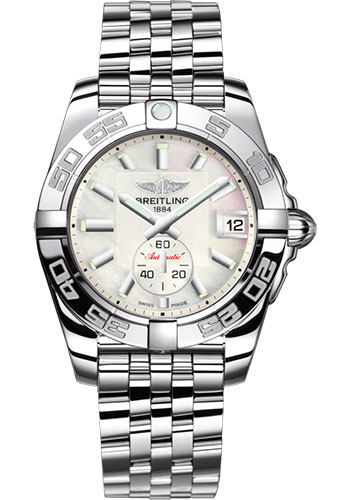 Breitling Galactic 36 Automatic Watch - Steel - Pearl Dial - Steel Bracelet