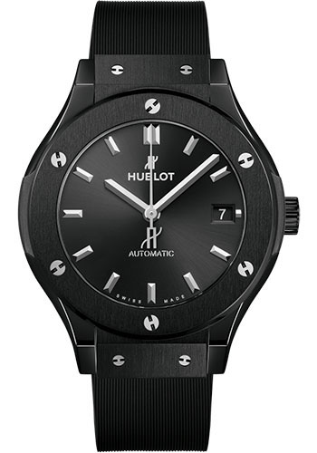 Hublot Classic Fusion Black Magic Watch - 38 mm - Black Dial - Black Lined Rubber Strap