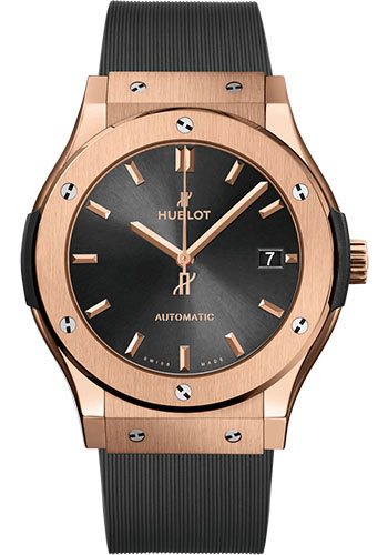 Hublot Classic Fusion Racing Grey King Gold Watch - 45 mm - Gray Dial - Gray Lined Rubber Strap