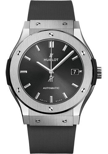 Hublot Classic Fusion Racing Grey Titanium Watch - 45 mm - Gray Dial - Gray Lined Rubber Strap