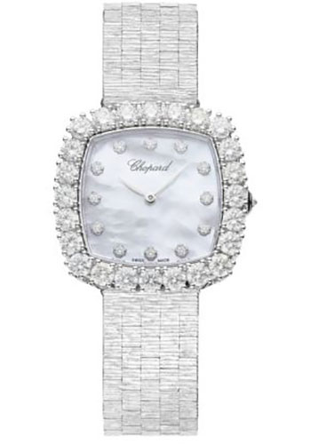 Chopard L'Heure Du Diamant Watch - 30.50 x 30.50 mm White Gold Diamond Case - Mother-Of-Pearl Dial