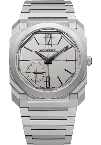 Bvlgari Octo Finissimo Watch - 40 mm Titanium Case - Matte Gray Sandblasted Titanium Dial - Titanium Bracelet