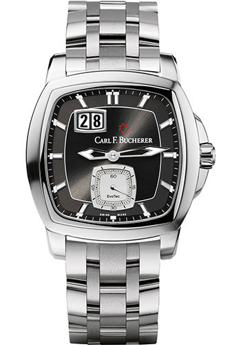 Carl F. Bucherer Patravi EvoTec BigDate Watch - Steel Case - Black Dial