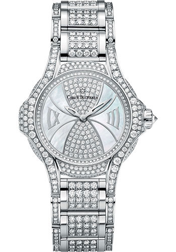 Carl F. Bucherer Pathos Desire Limited Edition of 88 Watch - White Gold Diamond Case - White Gold And Mother-Of-Pearl Dial