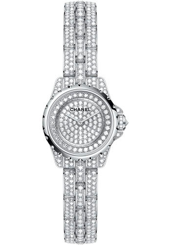 Chanel J12·XS High Jewelry Quartz Watch - 19mm White Gold Diamond Case - Diamond Bezel - White Gold Diamond Dial - White Gold Bracelet